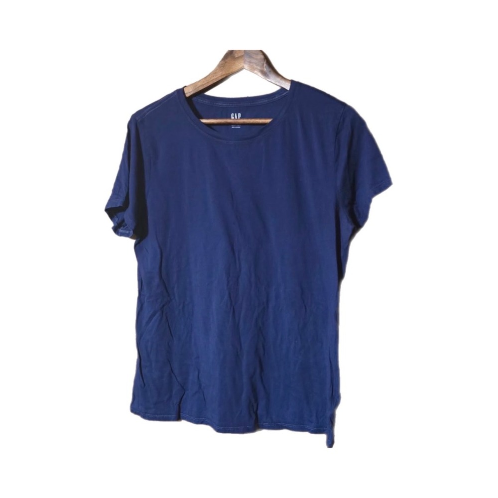 Gap T-Shirt Womens Large Navy Blue Excellent Vintage Wash Short Sleeve Crew Neck
